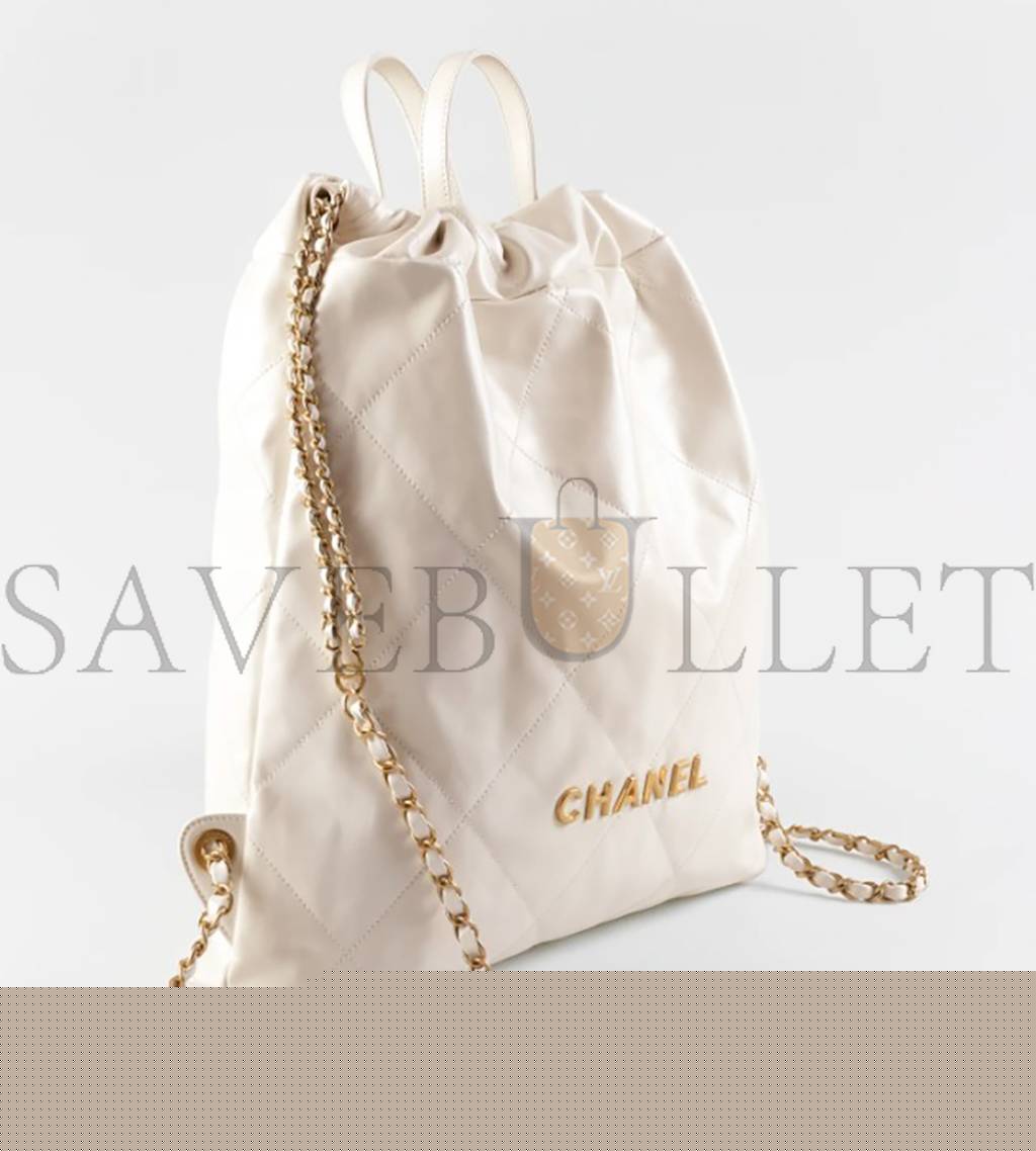 Ch*el 22 backpack gold hardware   as3313 b08037 10601 (48*45*10cm)
